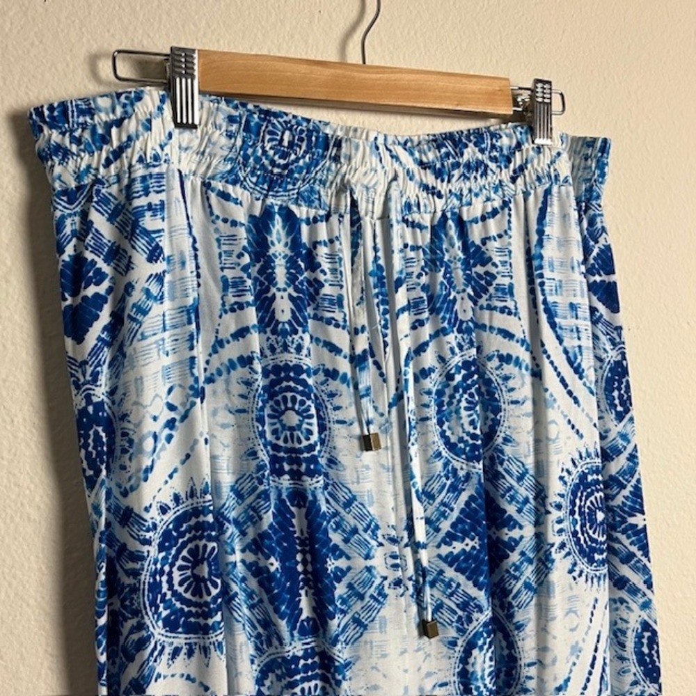 Hester & Orchard Sz L Dye Wide‎ Leg Lounge Pants Stretchy Flowy Beachy Comfort - Picture 2 of 11